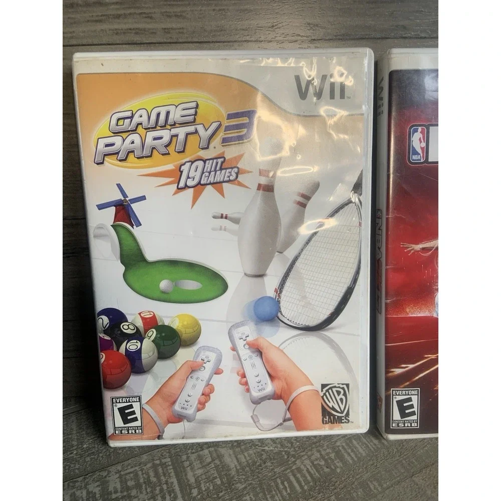 NBA 2K13 +‎ Game Party 3  (Nintendo Wii 2012) Lot Of 2 Games Bundle Basketball